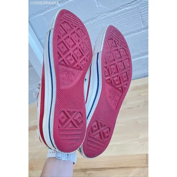 Converse Red/White/Blue All Star Unisex Adults Lace Up Closed Toe Shoes Size 10 - Picture 9 of 9